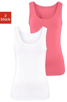 Vivance Dreams Tanktops aus Baumwoll-Stretch dunkelpink/naturweiß