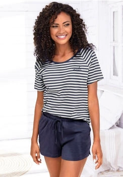 Vivance Dreams Shorty mit Streifenmuster dunkelblau