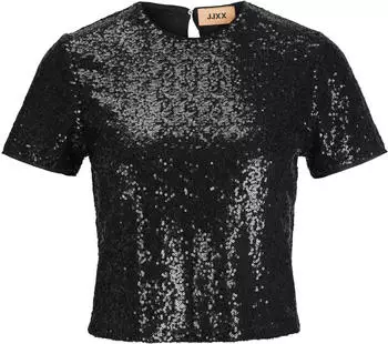 JJXX JXMIA SEQUIN SS TOP WVN (12265321) schwarz