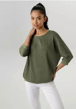 Aniston Fledermausshirt mit moderner Oberflächenstruktur (35512721) oliv