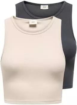 Jacqueline de Yong JDYSofia Top hellbeige/anthrazit