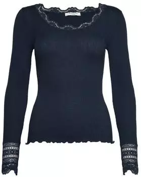 Rosemunde Shirt mit Spitze Slim Fit (5316) dunkelblau