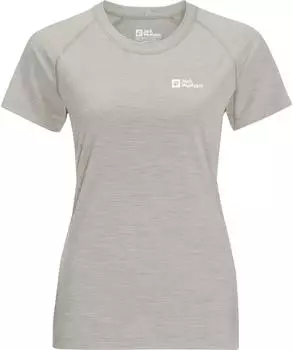 Jack Wolfskin Kammweg S S Women Damen T-Shirt aus Merinowolle beige seal (1809151_A0029)