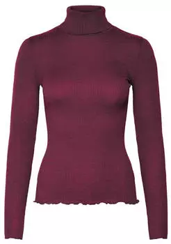 Rosemunde Beatha Rollkragenshirt mit Seide dunkelrot