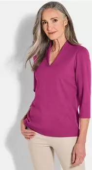 GOLDNER Basic-Shirt aus Interlock-Jersey beere