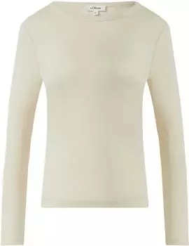 s.Oliver Longsleeve im Slim Fit Beige 2130091.0805.