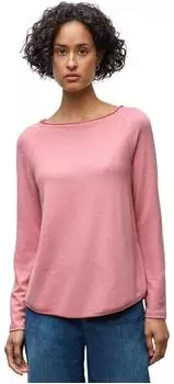 Street One Frauen Softes Melange Shirt in Rosa Gr: (A32406616860)