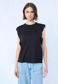 Street One Frauen Leinen-Look Top mit Volants in Blau Gr: (F32339116821)