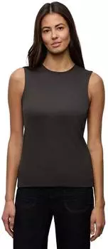 Street One Frauen Basic Top mit Rippstruktur in Braun Gr: (A32438517103)