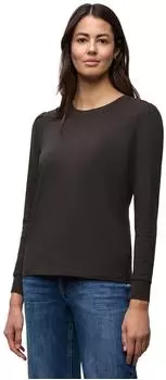Street One Frauen Shirt mit Raffung in Braun Gr: (A32438917103)
