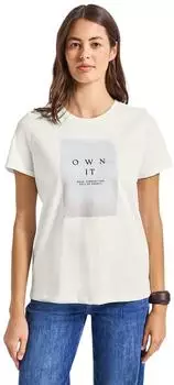Street One Frauen T-Shirt mit Print in Weiß Gr: (A32390730108)