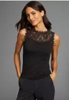 Laura Scott Tanktop mit edler Zierborte