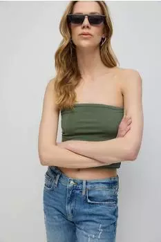 No Matter What No Matter What Crop-Top mit seitlichen Raffungen, trägerlos