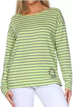 Elbsand Tooske Langarmshirt gestreift sunny lime/soft sage