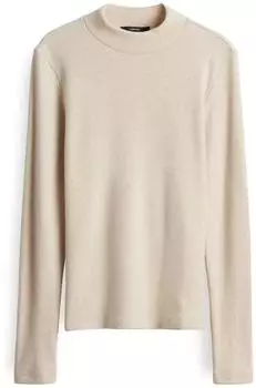 someday. Kosie Detail Slim Longsleeve mit feiner Rippstruktur (10469312588100) mellow mélange