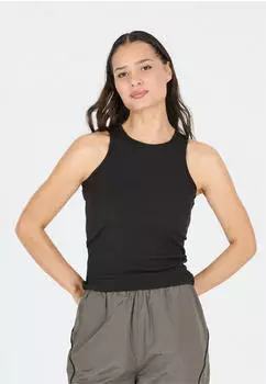 Athlecia Tinashe Rib Langarmshirt schwarz