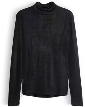 someday. Kirsa Slim Rollkragenshirt mit schimmernder Optik (4059117621758) schwarz