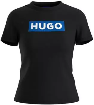 HUGO Classic Tee mit Rundhals schwarz