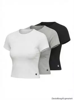 G-Star Serpentine 3 Pack Baby Tees figurbetont schwarz/grau/weiß