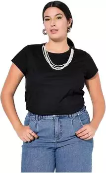 Studio Untold Classic Shape T-Shirt mit abnehmbarer Zierkette (837884) schwarz