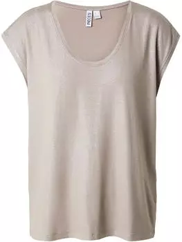 Pieces PCALICE SS GLITTER TEE JRS NOOS BC mit Schimmer-Effekt greige