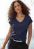 Lascana T-Shirt mit silberfarbenem Glitzereffekt