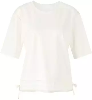 Marc Cain T-Shirt im Materialmix mit Zugband (ZS 48.15 J54) off-white