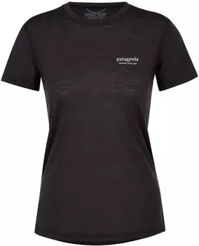Patagonia Cap Cool Merino Blend T-Shirt heritage header black