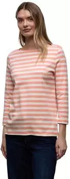 Street One Frauen Gestreiftes Shirt in Orange Gr: (A32467927375)