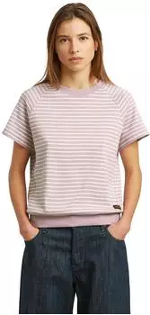 G-Star Raglan T-Shirt Pink burnished lilac/milk stripe D24512-D979-J052