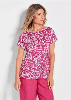 GOLDNER Druckshirt mit Allover-Print (1705902100210) pink/gemustert