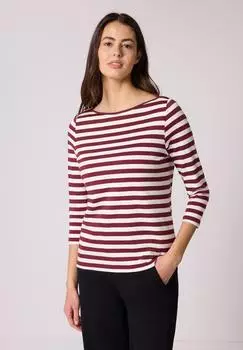 Street One Frauen Gestreiftes Shirt in Rot Gr: (A32467927505)