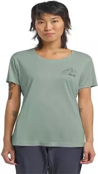 Jack Wolfskin Peak Graphic T-Shirt Women Kurzarm Funktionsshirt Damen multi color NEW MOUNTAIN green zinnia (A63270_T0542)