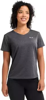 Jack Wolfskin Wildtrail T-Shirt Women Atmungsaktives geruchshemmendes T-Shirt Damen grey Phantom (A65792_6350)