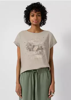 s.Oliver Oversize Shirt mit Frontprint (2175261) beige
