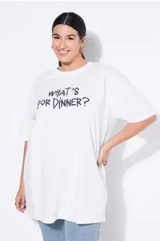 Studio Untold T-Shirt Oversized Rücken-Foto-Print schwarz/offwhite