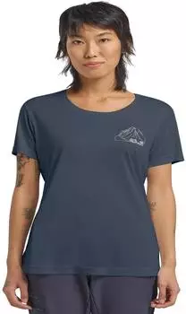 Jack Wolfskin Peak Graphic T-Shirt Women Kurzarm Funktionsshirt Damen multi color NEW MOUNTAIN midnight sky (A63270_T0478)