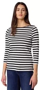 Street One Frauen Gestreiftes Shirt in Schwarz Gr: (A32467920001)