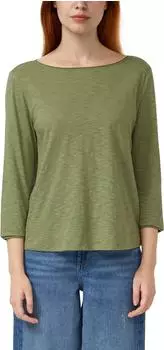 s.Oliver Shirt mit Flammgarnstruktur und 3/4-&Auml;rmeln (2164085) oliv