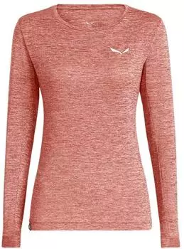 Salewa Puez Melange Dry'ton W Long Sleeve Tee desert pink melange