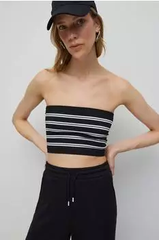 No Matter What Blusentop Kurze Crop-Bluse navy/weiß