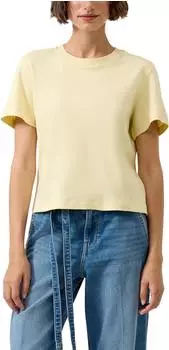 s.Oliver T-Shirt aus Interlockjersey mit Rundhalsausschnitt (2161660) hellgelb