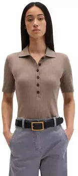 Marc O'Polo Geripptes Poloshirt Slim (5000013268) chalky brown