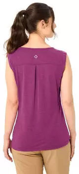 VAUDE Damen Skomer Wandertop (422300) pink orchid – Natürliche Fasern treffen auf praktische Alltagstauglichkeit