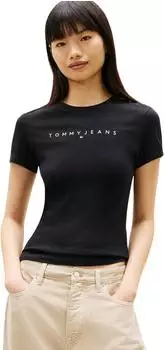 Tommy Hilfiger TJW Slim Linear Tee Ext schwarz/weiß