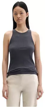 Marc O'Polo Ripp-Jersey-Top Regular (502208450025) blue graphite