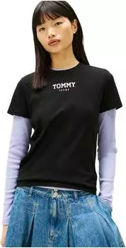 Tommy Hilfiger Damen T-Shirt (DW0DW17839) schwarz