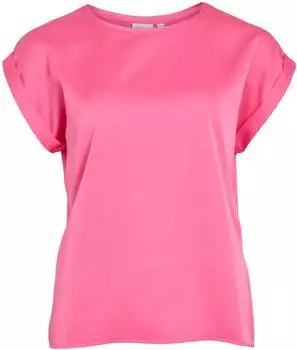 Vila Viellette Satin Top (14059563) sangria sunset/pink