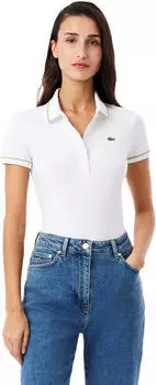 Lacoste Women's Lacoste Classic Fit Soft Cotton Petit Piqu&eacute; Poloshirt (DF5284) wei&szlig;