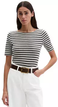 Marc O'Polo Gestreiftes T-Shirt Regular (38355920) dark grey